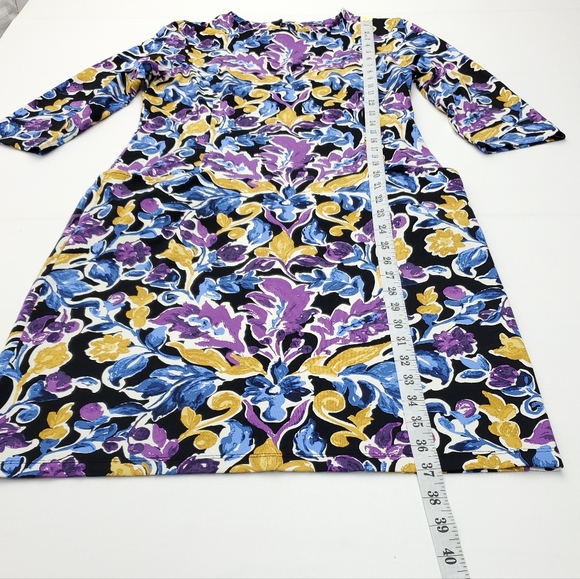J. McLaughlin Catalyst Artist Garden Floral Print Catalina Cloth Midi Dress Sz M - Picture 4 of 10